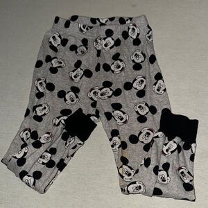 Kids Size 5T Gray Mickey Mouse Print Pajama Pants